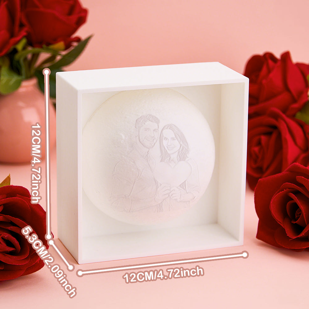 Personalised 3D Printed Photo Moon Light Gift for Lover