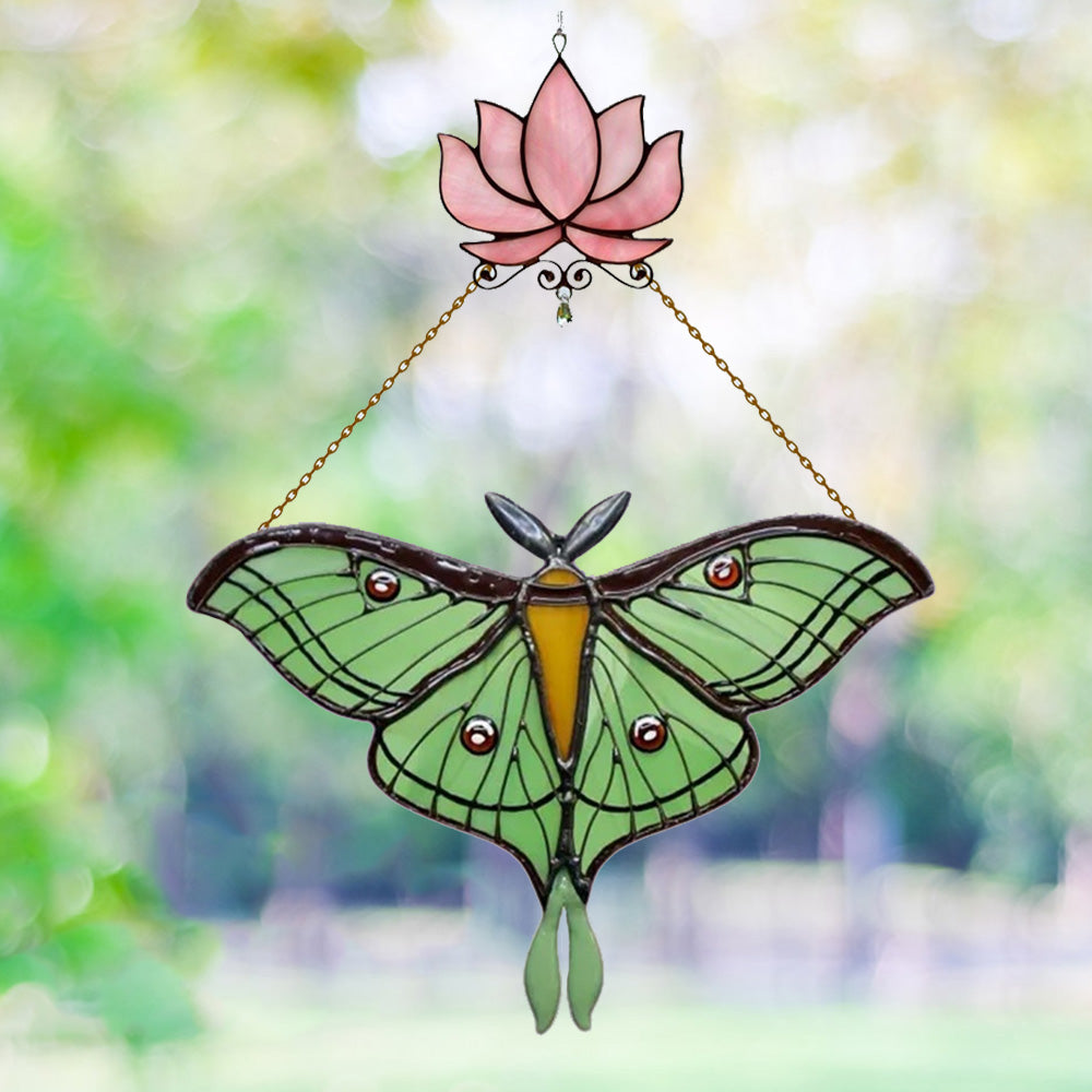 Glass Butterfly Suncatcher Window Hanging Decoration for Home Garden