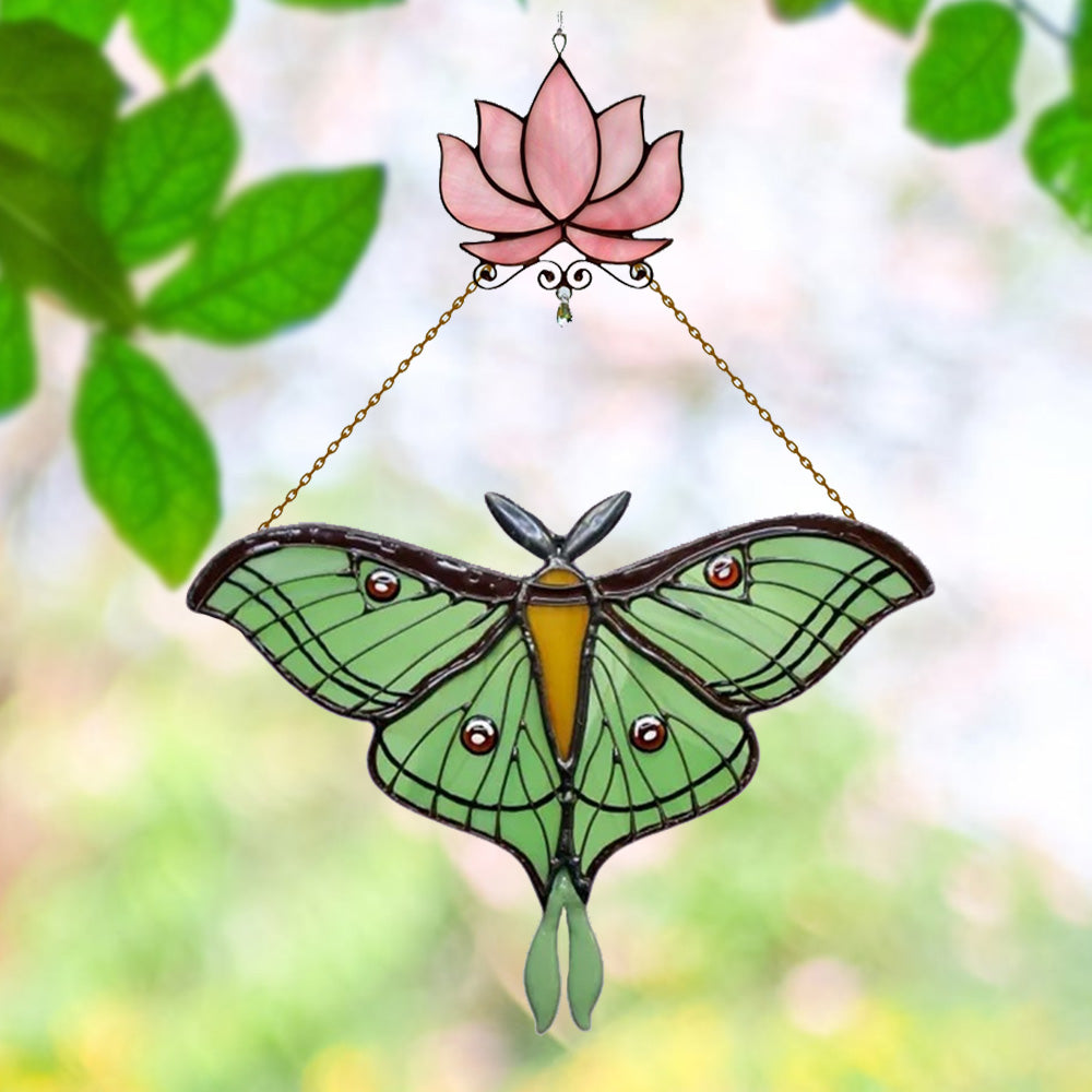 Glass Butterfly Suncatcher Window Hanging Decoration for Home Garden