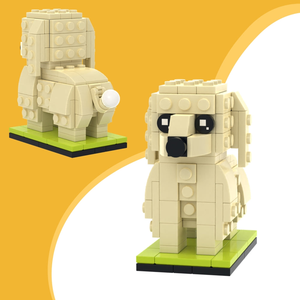 Fully Body Customisable Giant Poodle 1 Dog Photo Custom Brick Figures Small Particle Block Brick Me Figures Customised Giant Poodle Only