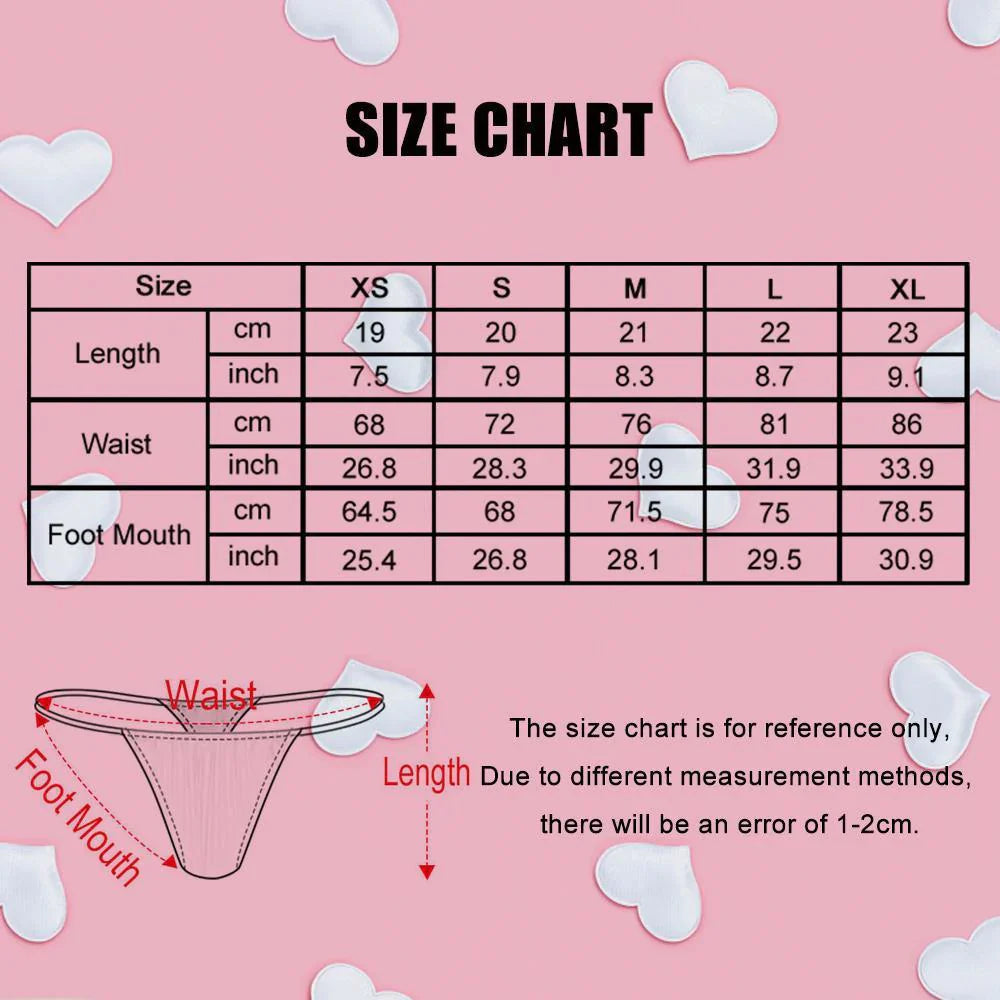 Custom Face Women's Tanga Thong Personalised Sexy Underwear Christmas Gift for Her