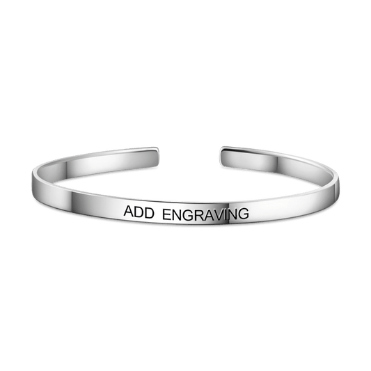 Engraved Bangle Women's Cuff Bracelet