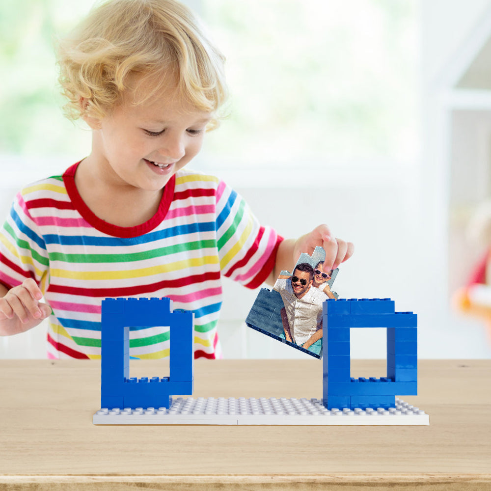 Personalised DAD and PAPA Photo Building Brick Puzzles Photo Block Father's Day Gifts