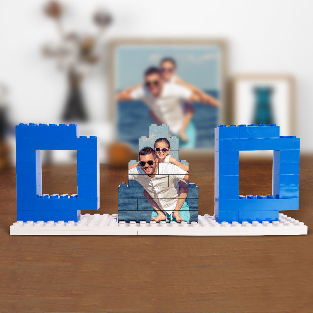 Personalised DAD and PAPA Photo Building Brick Puzzles Photo Block Father's Day Gifts