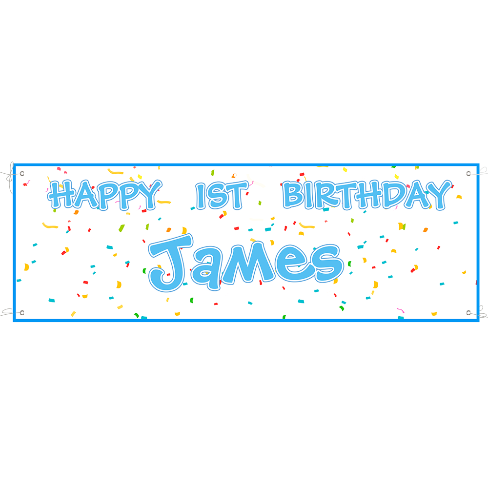 Custom Name Birthday Banner Party Backdrop Decorations