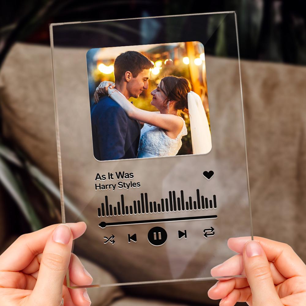 Custom Spotify Plaque Memorial Music Plaque Couples Anniversary Gift Love Song Couple Gifts for Him