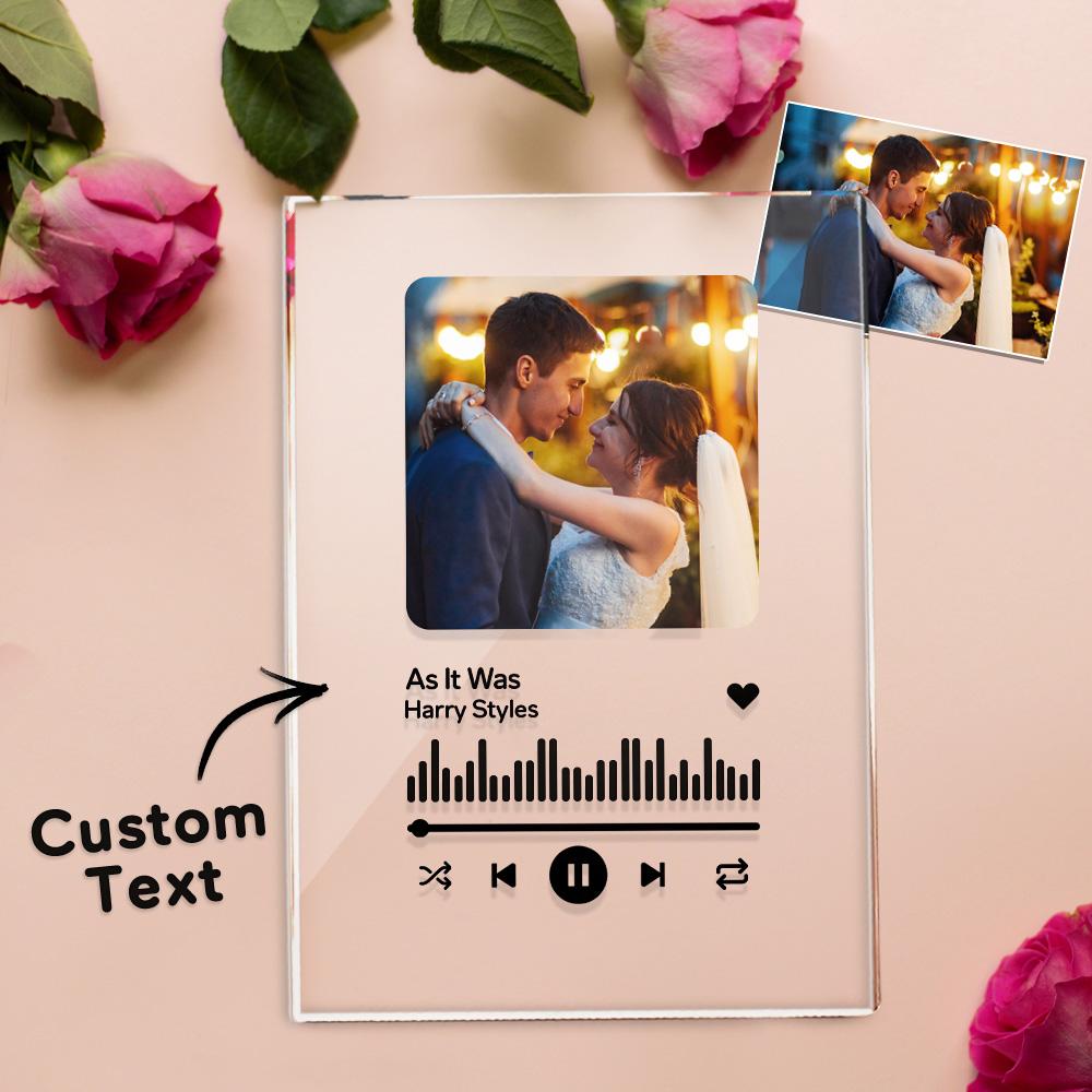 Custom Spotify Plaque Memorial Music Plaque Couples Anniversary Gift Love Song Couple Gifts for Him