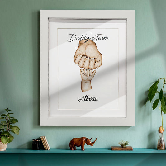 Personalised Fist Bump Frame Custom Father's Day Picture Frame Gift for Daddy