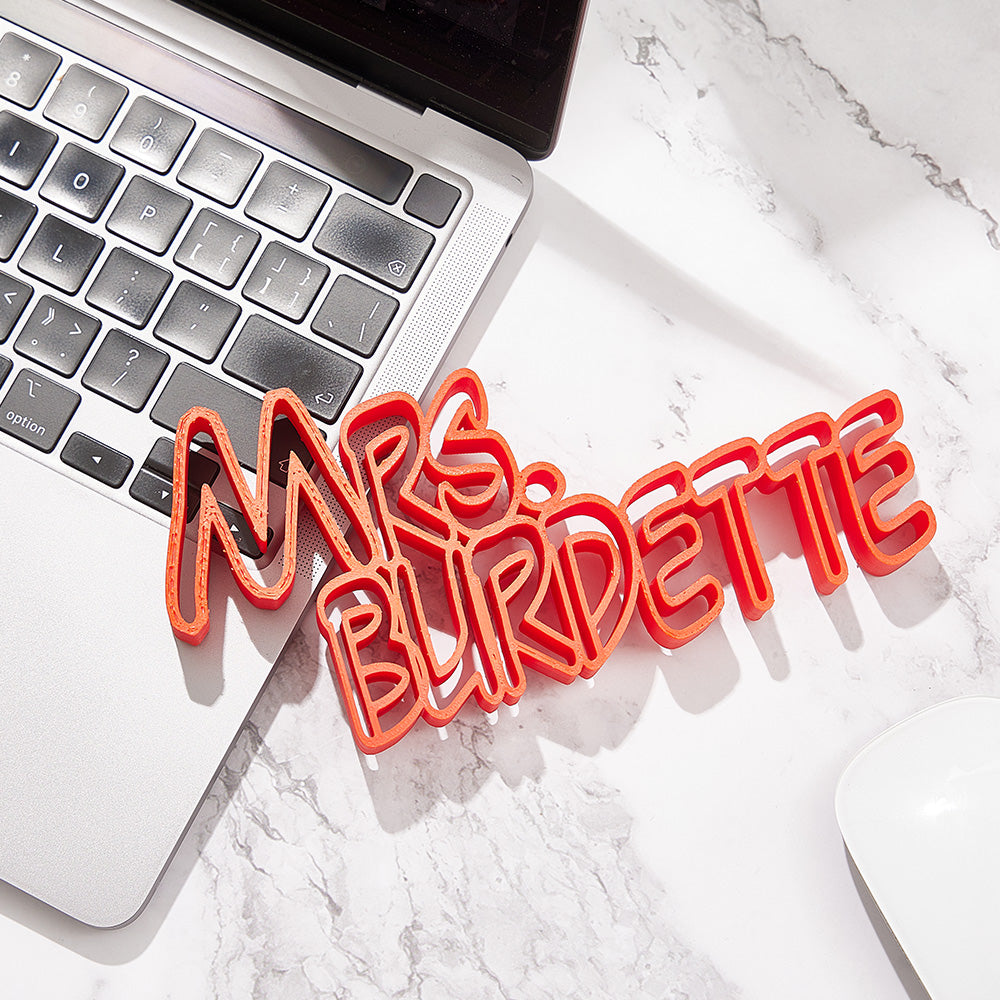 Personalised 3D Name Plate Desk Name Plates Gift for Teacher or Colleague