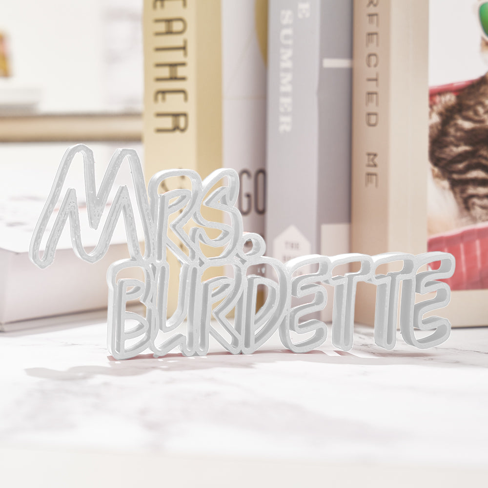 Personalised 3D Name Plate Desk Name Plates Gift for Teacher or Colleague