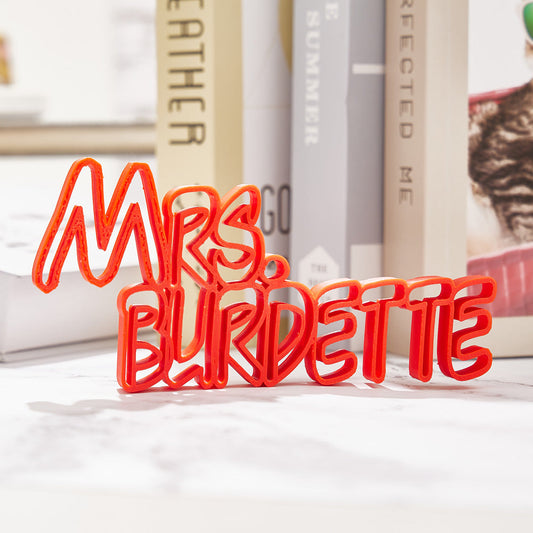 Personalised 3D Name Plate Desk Name Plates Gift for Teacher or Colleague