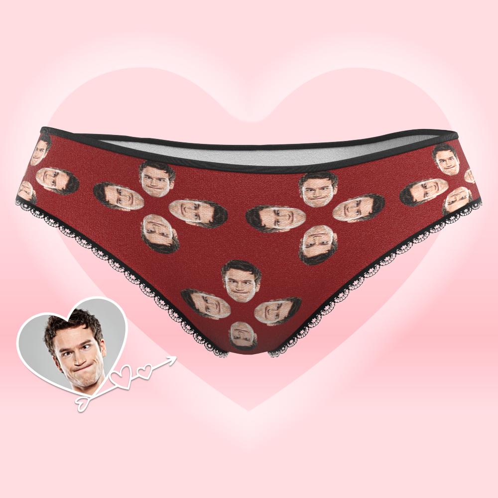 Custom Face Underwear for Her Personalised Multiple Color Women's Classic Thongs Lingerie Valentine Gift for Her