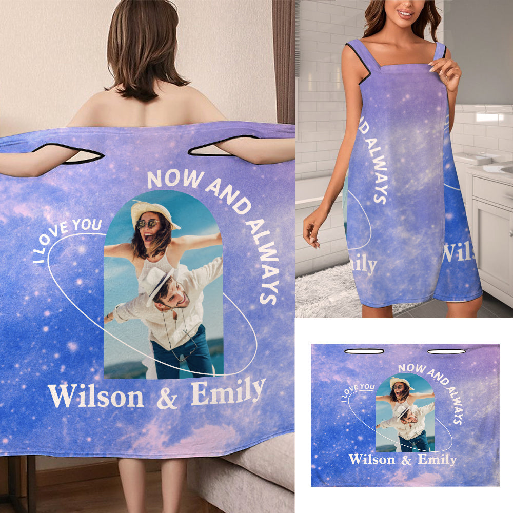 Personalised Bath Towel Dress Starry Sky Bathing Beach Spa Bathrobe