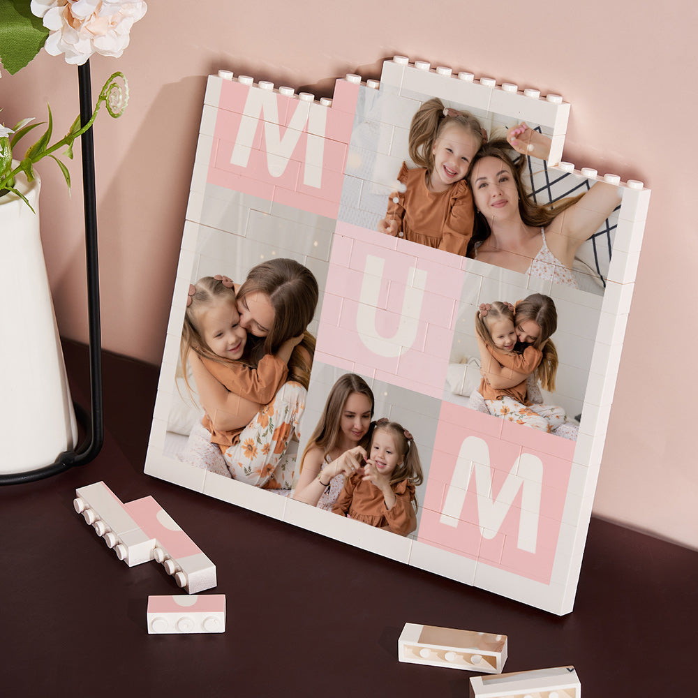 Custom Building Block Puzzle Square Photo Brick Mother's Day Gift for Mum