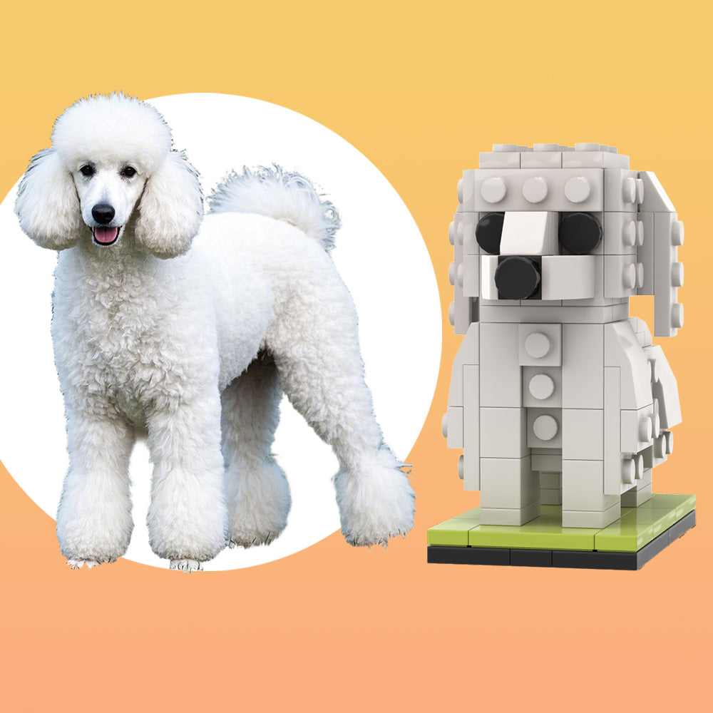 Fully Body Customisable Giant Poodle 1 Dog Photo Custom Brick Figures Small Particle Block Brick Me Figures Customised Giant Poodle Only