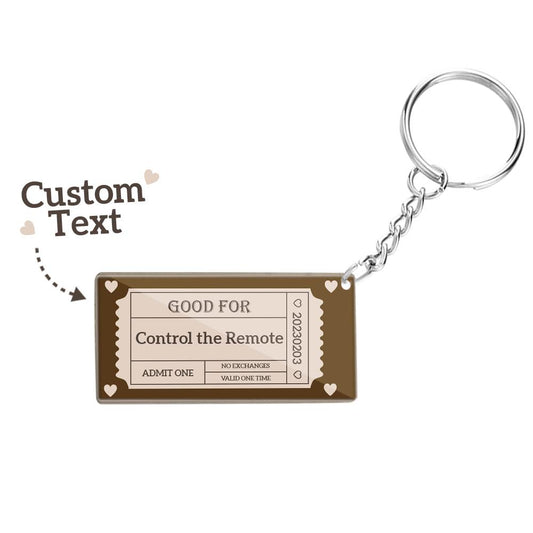 Custom Love Coupon Keychain Printable Personalised Coupon Keychain Last Minute Gift Idea Gifts for him