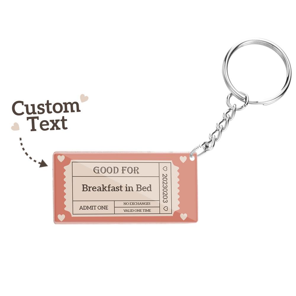 Custom Love Coupon Keychain Printable Personalised Coupon Keychain Last Minute Gift Idea Gifts for him