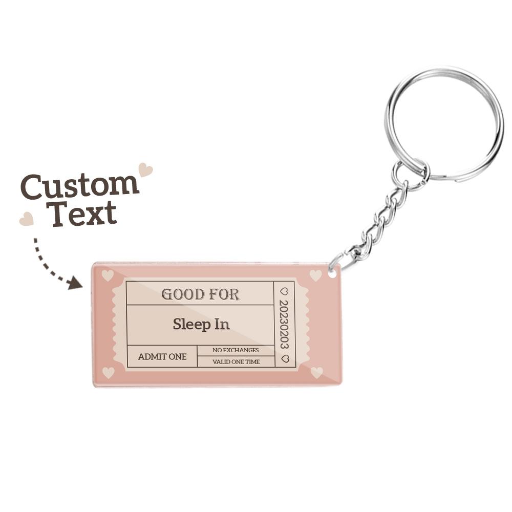 Custom Love Coupon Keychain Printable Personalised Coupon Keychain Last Minute Gift Idea Gifts for him