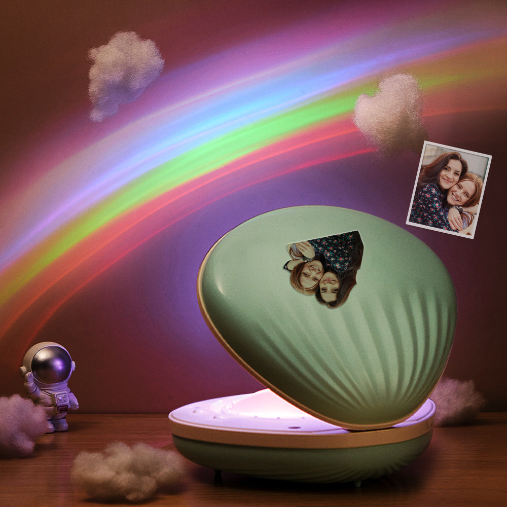 Custom Photo Night Light Shell Rainbow Projection Lamp Gifts