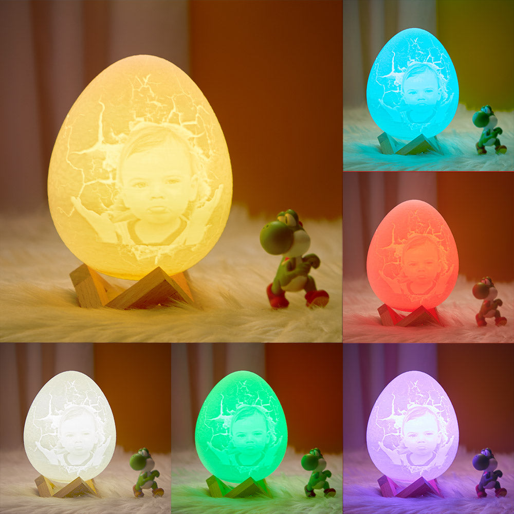 Dinosaur Lamp for Boys Engraved Dinosaur Light - Touch 16 Colors