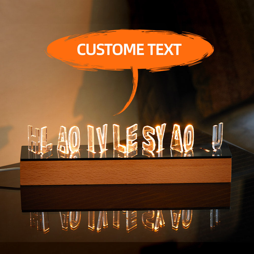 Custom Engraved Name Night Light Acrylic Commemorative Home Gifts