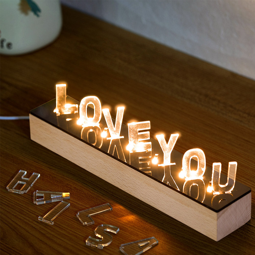 Custom Engraved Name Night Light Acrylic Commemorative Home Gifts