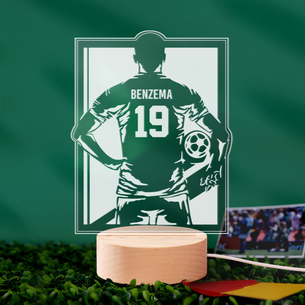 Custom Name Number Football Night Light World Cup Lamp Gifts For Soccer Fans