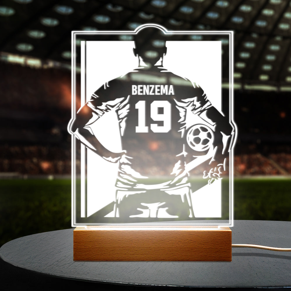 Custom Name Number Football Night Light World Cup Lamp Gifts For Soccer Fans