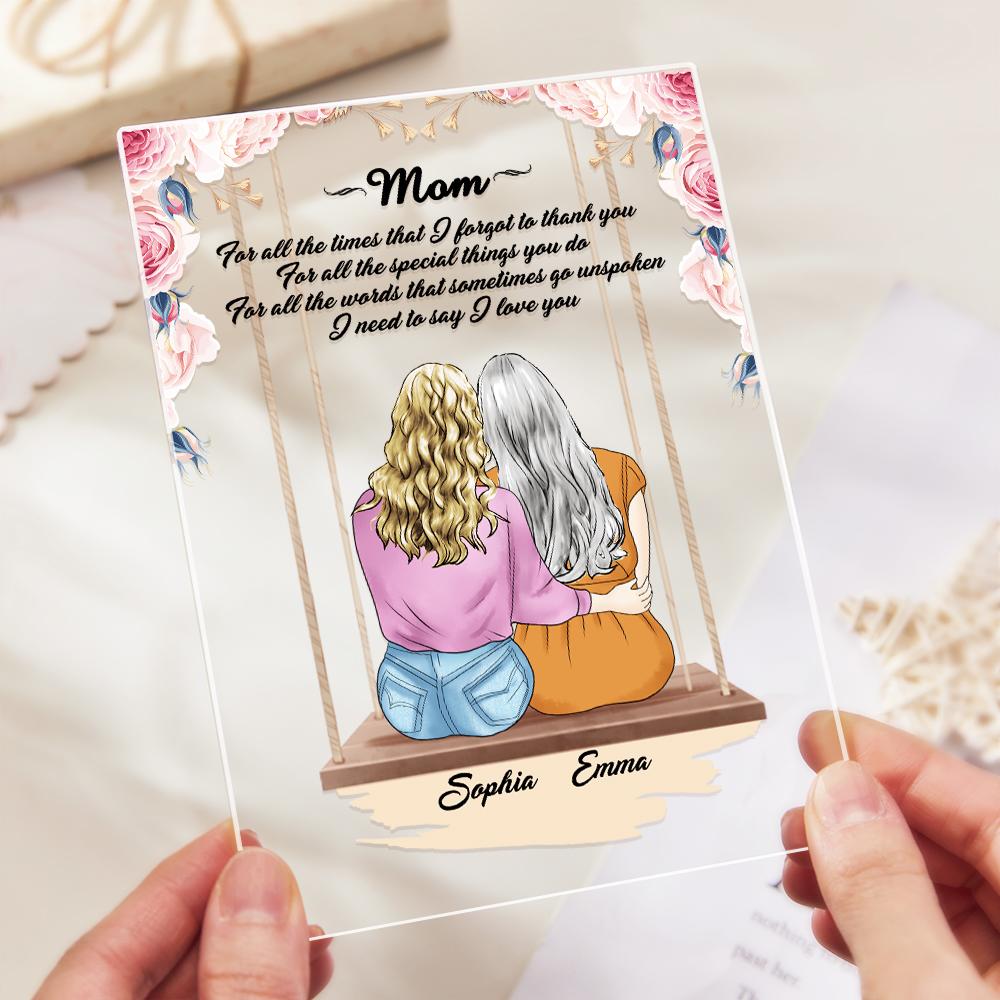 Custom Photo Acrylic Plaque Gift for Mother