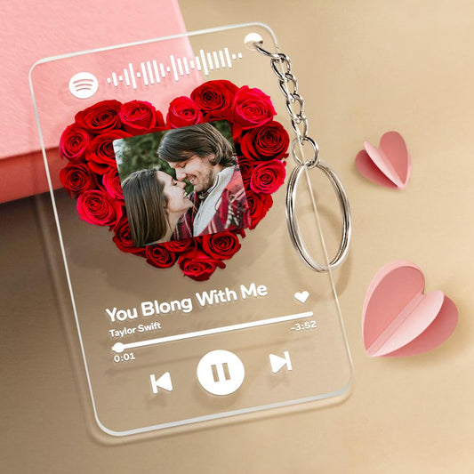 Custom Rose Spotify Plauqe  Personalised Night Light Romantic & Sentimental Birthday Gifts For Boyfriend