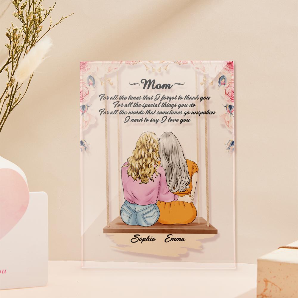 Custom Photo Acrylic Plaque Gift for Mother