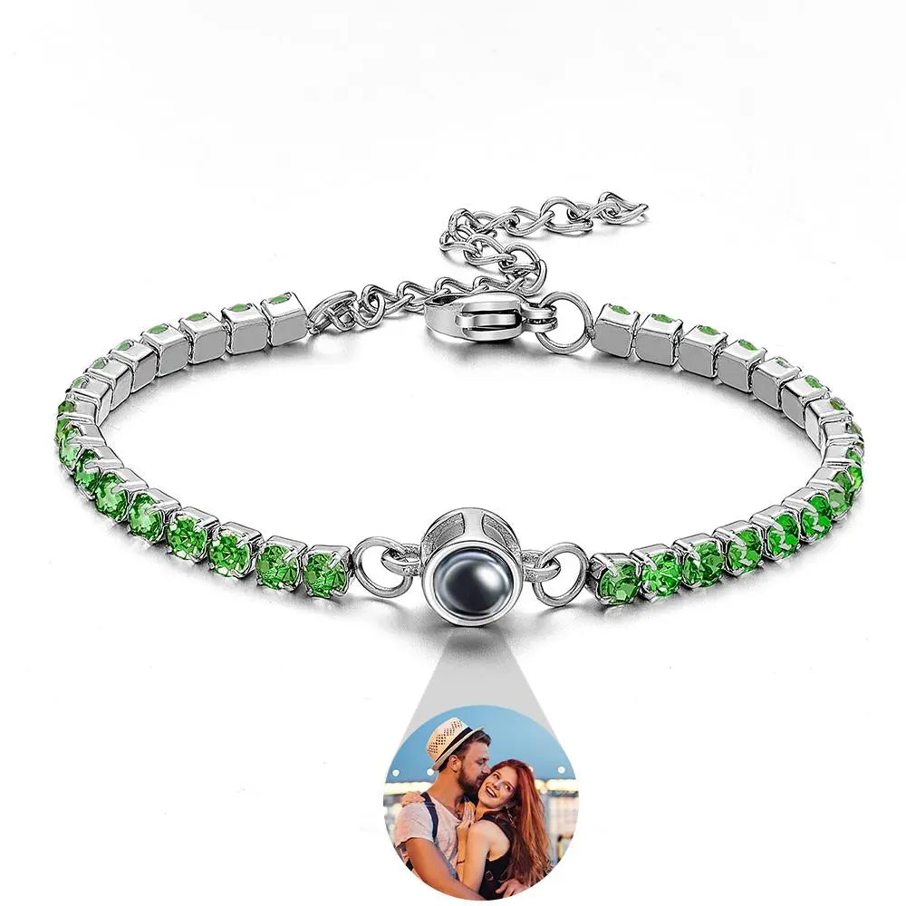 Custom Photo Projection Bracelet Fashionable All Diamonds Bracelet Gifts For Her