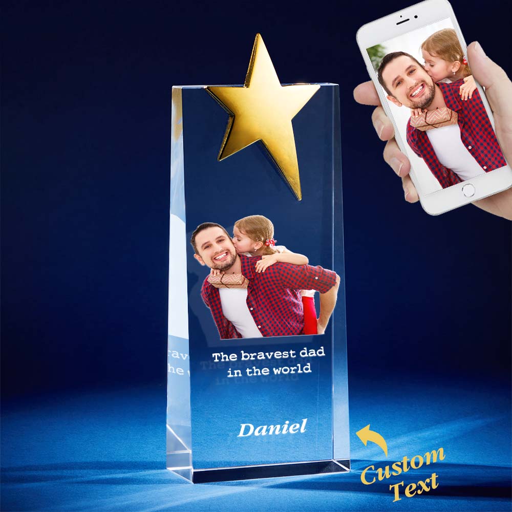 Custom Crystal Star Award Trophies with Engraving