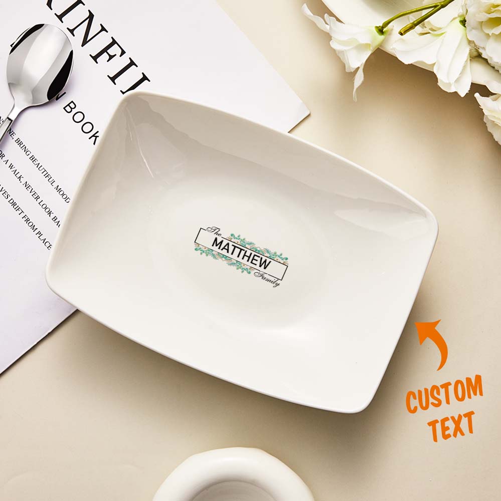 Custom Name Plate Personalised Engraved Tableware Plate