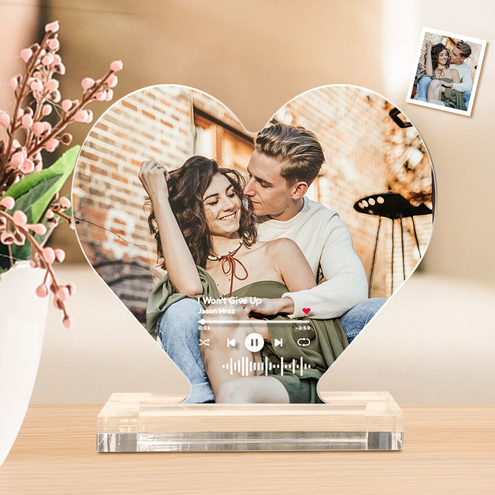 Custom Heart Shaped Acrylic Plaque