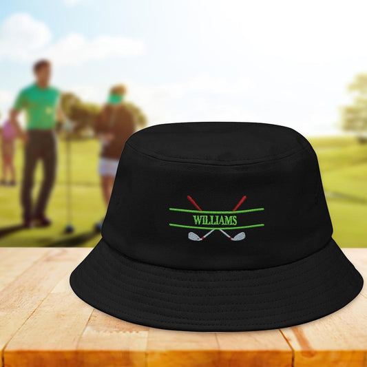 Custom Embroidery Golf Bucket Hat Personalised Name Fisherman Cap Gift for Golf Lover