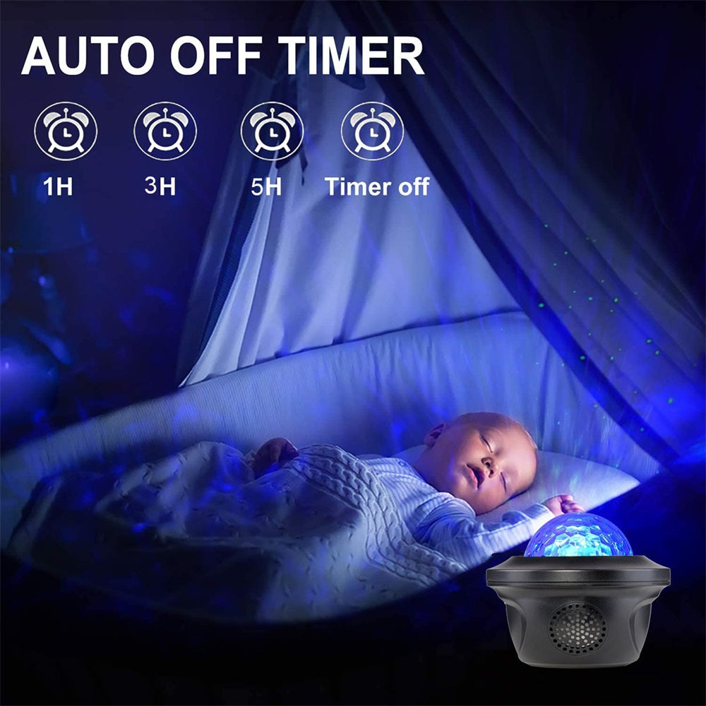 LED Star Galaxy Projector Starry Sky Night Light with Bluetooth Speaker