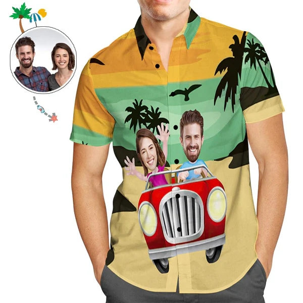 Custom Face Hawaii Shirts Personalised Funny Summer Holiday Beach Shirt