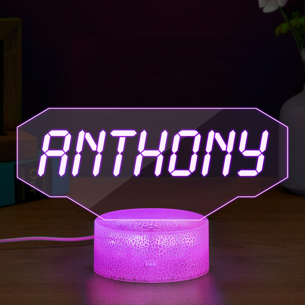 Custom Gaming LED Sign Gamer Tag Night Light - 15 Fonts