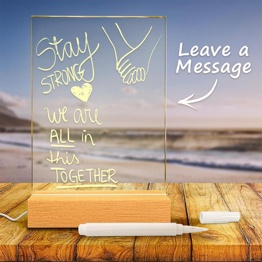 Handwriting Night Lights Acrylic Message Board with Pen