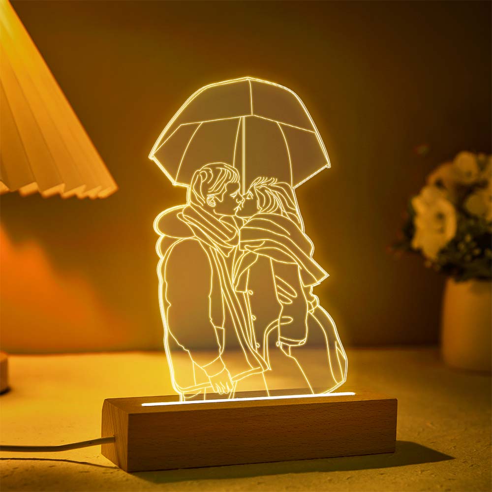 Personalised 3D Photo Lamp 7 Colors Changing Acrylic Night Light