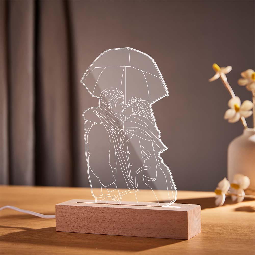 Personalised 3D Photo Lamp 7 Colors Changing Acrylic Night Light