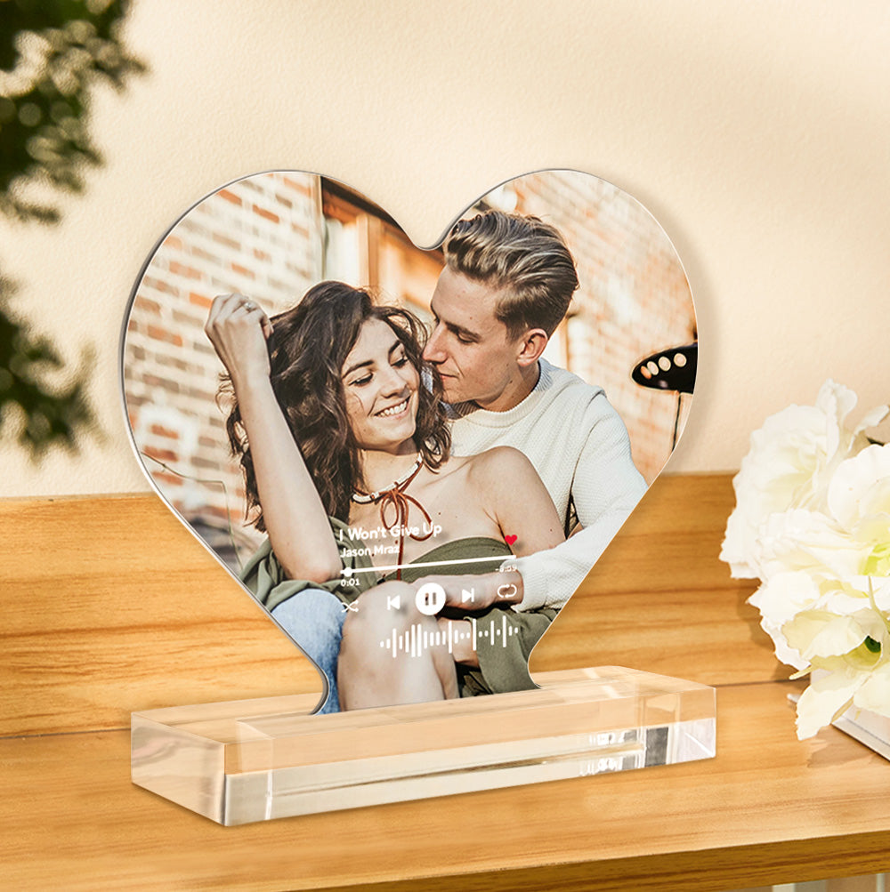 Custom Heart Shaped Acrylic Plaque – Personal Gifts Australia