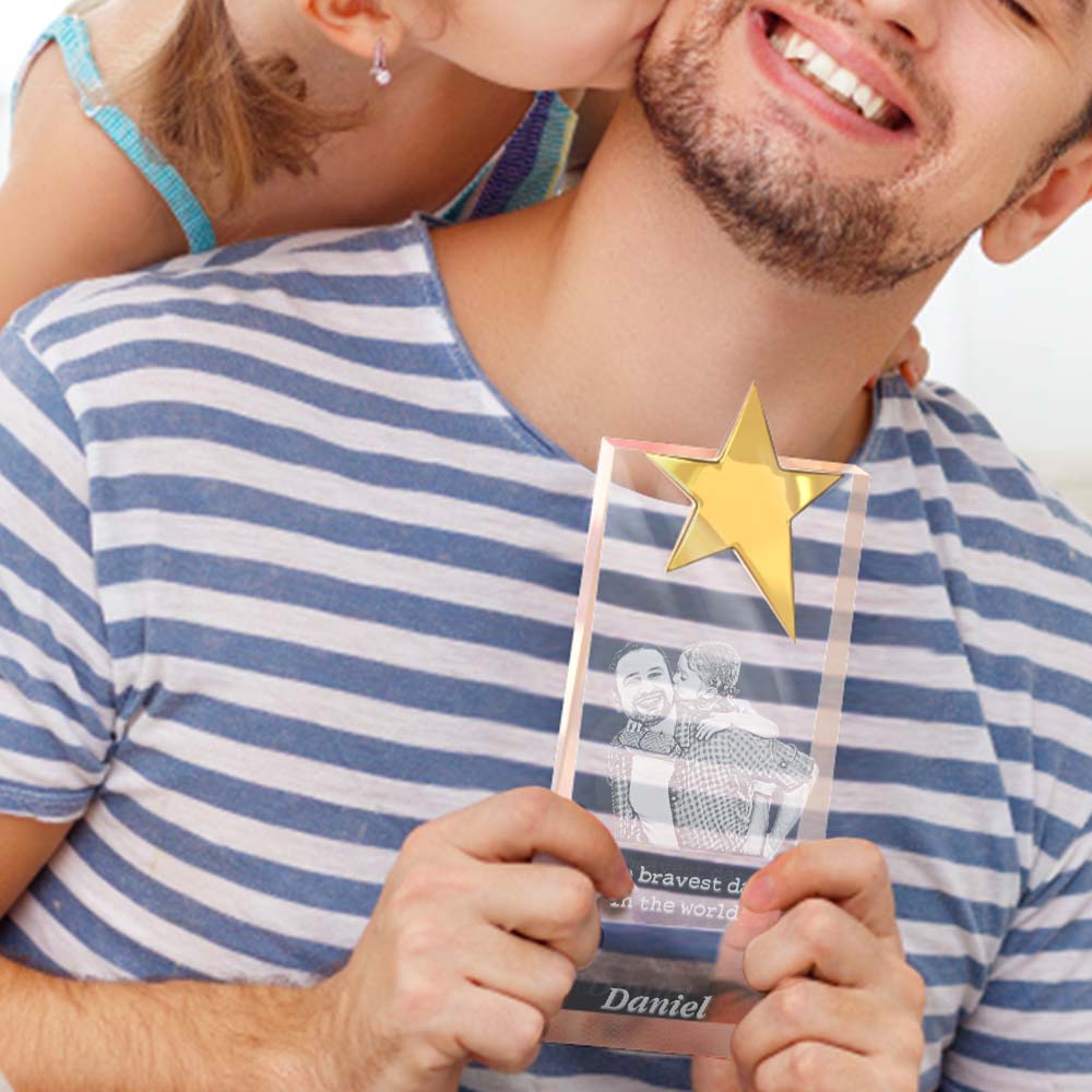 Custom Crystal Star Award Trophies with Engraving