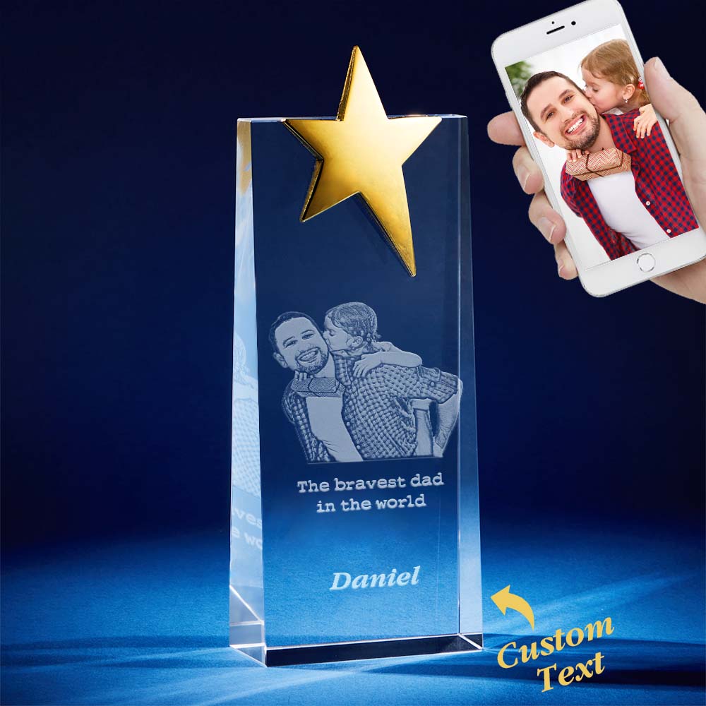 Custom Crystal Star Award Trophies with Engraving