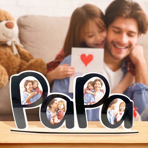 Custom Photo Frame Papa Photo Acrylic Desk Decoration Father's Day Gift