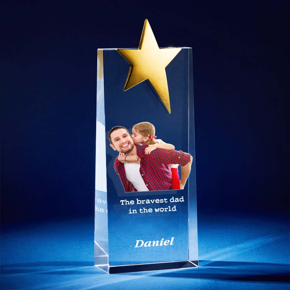 Custom Crystal Star Award Trophies with Engraving